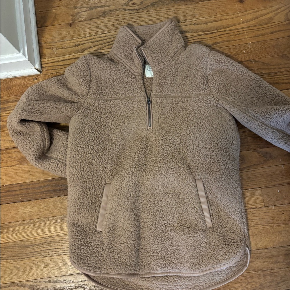 Abercrombie & Fitch Tan Sherpa Jacket